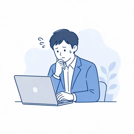 IT担当がいない中でDX化を進める担当者のイラスト